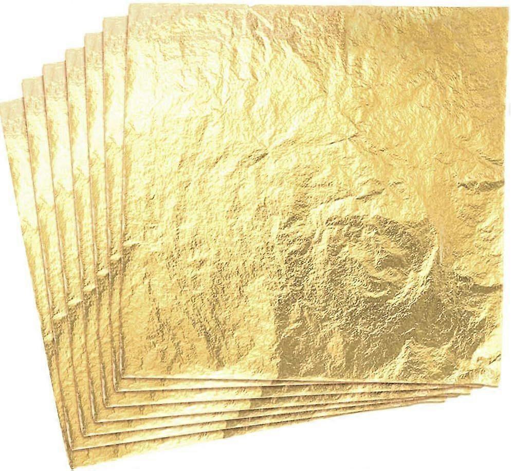 100 Sheets Imitation Gold Leaf for Art, Crafts Decoration,Decoration DIY, Gilding Crafting, Frames, 9x9cm