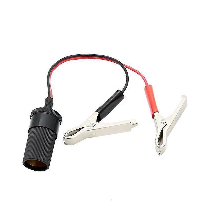 12V/24V Cigarette Lighter Female Socket to Battery Alligator Crocodile Clip  Car