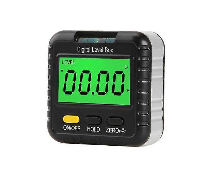 Multi-Purpose Digital Angle Gauge with Level Bubble, 0-360 Measurement, Hold Function, and Built-in Magnets