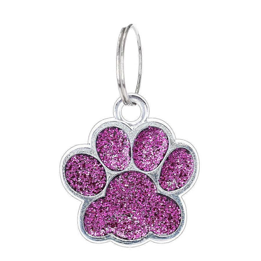 Dog Cat Paw Charm For Jewelry Making Glitter Pendant Hang Charm With Keyring Keychain Pet Collar Accessories Paw Glitter Pendant