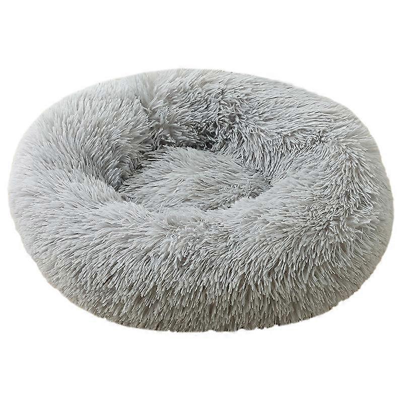 40-90cm Round Pet Bed for Large Dog Bed Super Soft Cat Bed Long Plush Dog House for Medium Dog House Winter Warm Sleeping