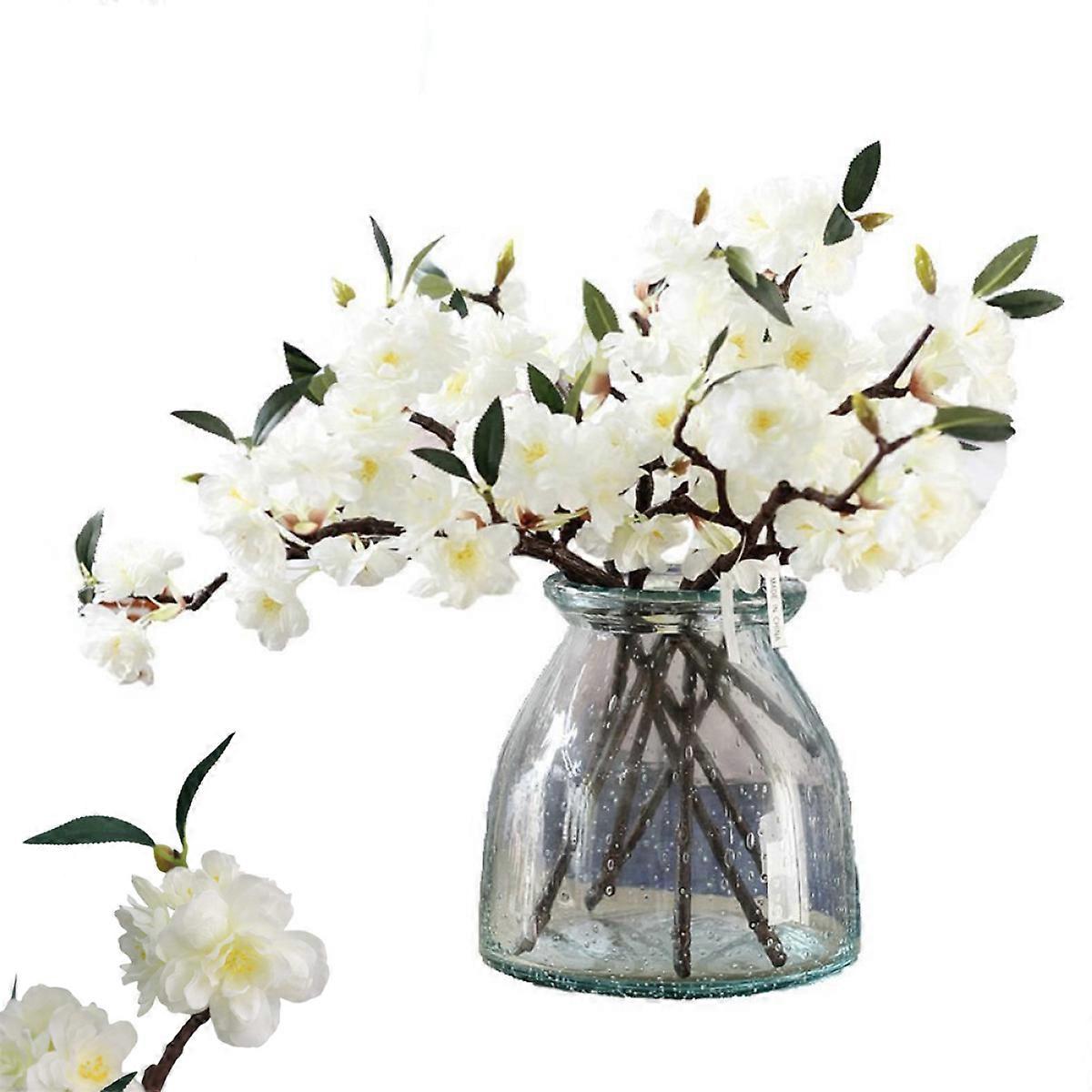 5PCS Accessori per la casa e decorazione Artificiale Falso Fiore di Ciliegio Seta Fiore Nuziale Ortensia Decorazione Giardino Domestico Fiori Artificiali