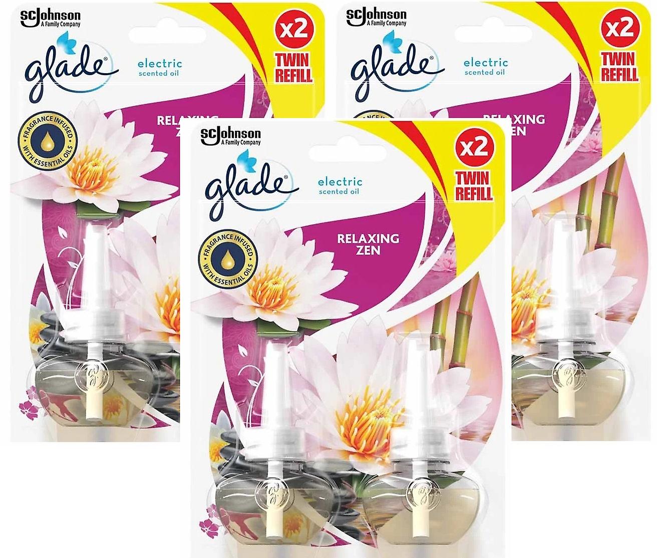 6 x Glade Electric Plug In Refill Relaxing Zen 20ml 
