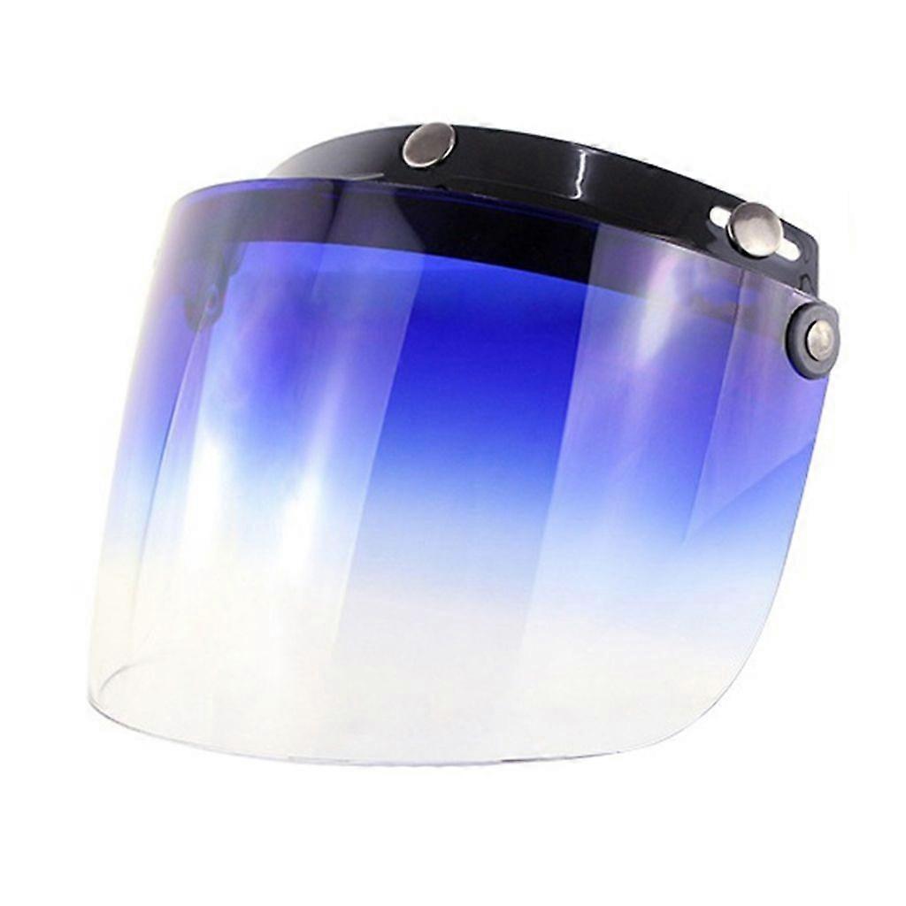  Windproof 3-Snap Visor Lens Shield for Motorcycle Helmets Flip Up Down Open Face