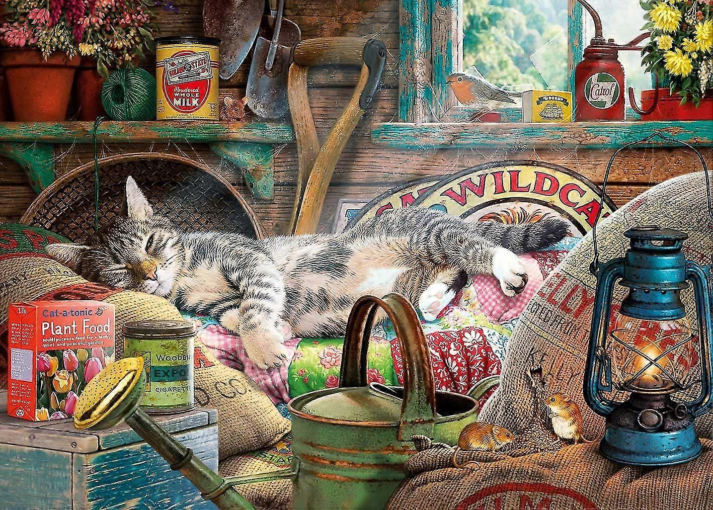 Gibsons Snoozing In The Shed Jigsaw Puzzle (1000 pieces)