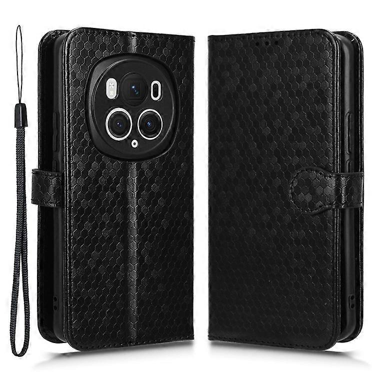 Compatible For Honor Magic6 Pro 5G Case Dot Imprinted PU Leather Cover with Wallet