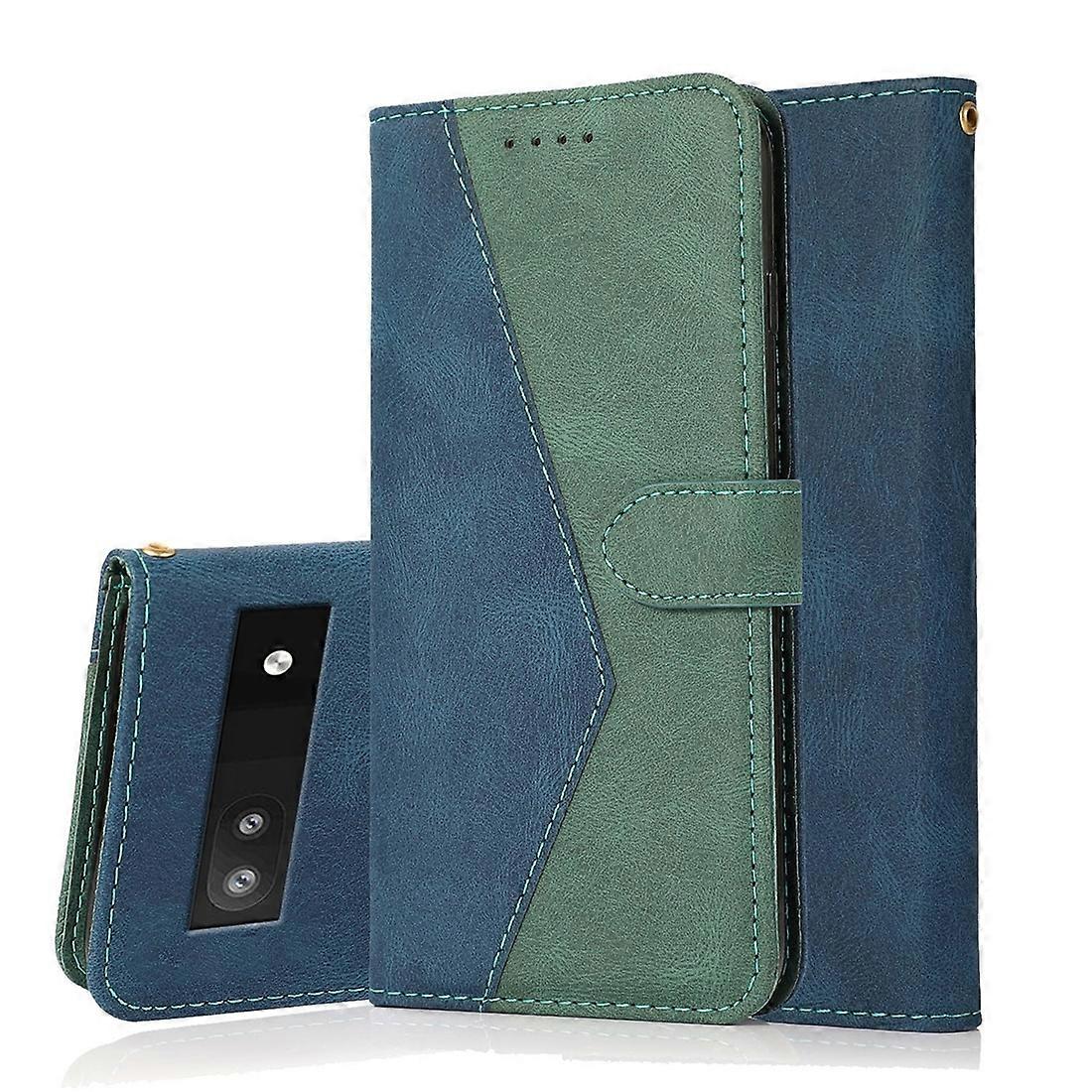 For Google Pixel 7a Dual-color Stitching Leather Phone Case