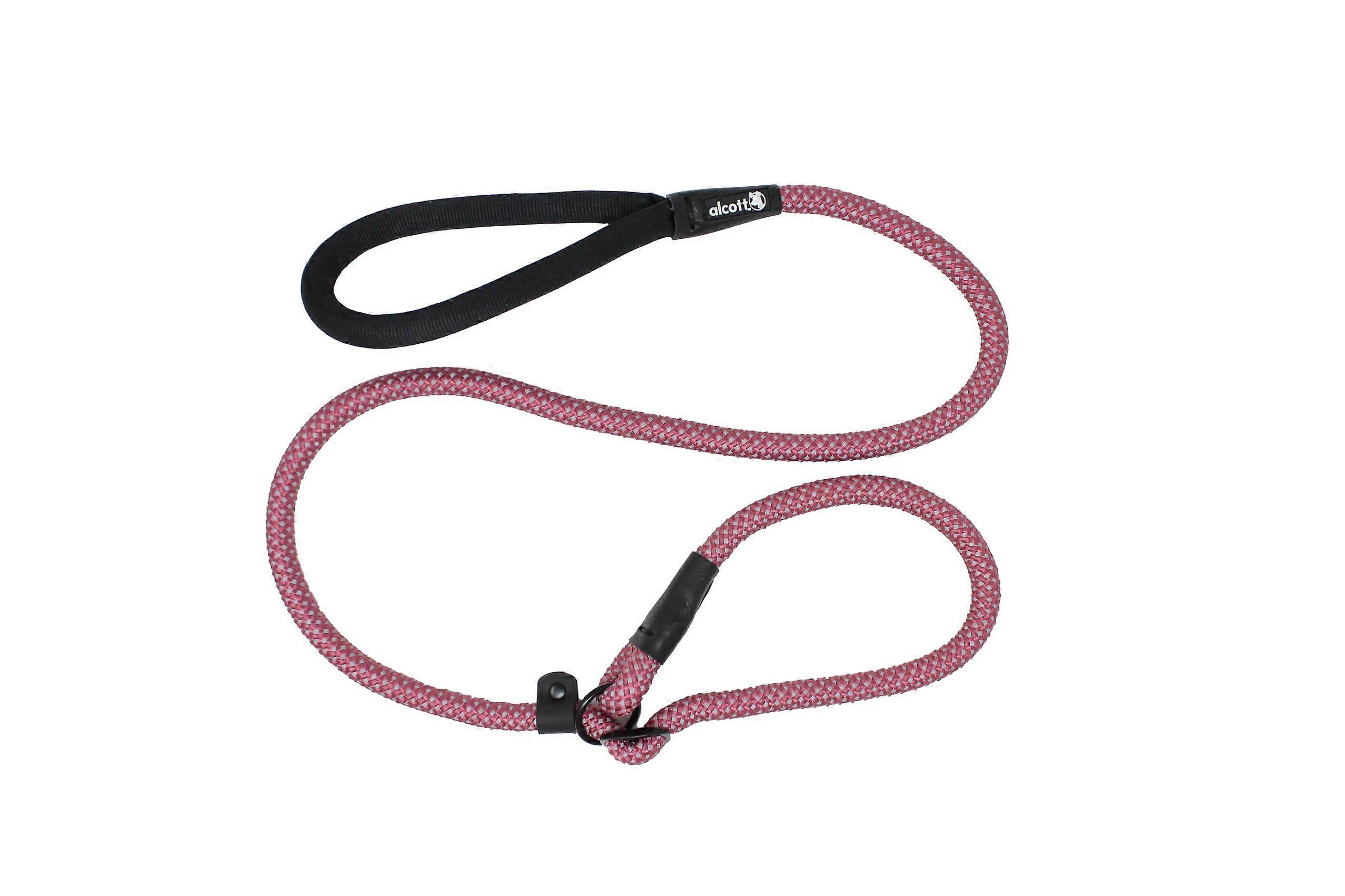 Slip Rope Leash for Dogs, Medium Red, Durable Nylon, Adjustable Length, Ideal for Walking and Training