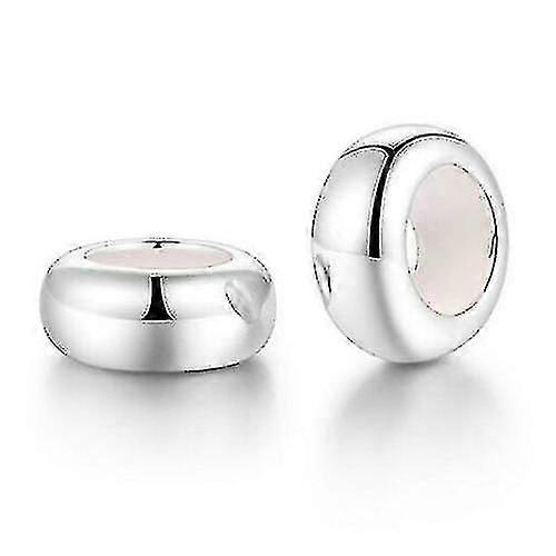 Two Plain Stoppers - 925 Silver Charm Bead