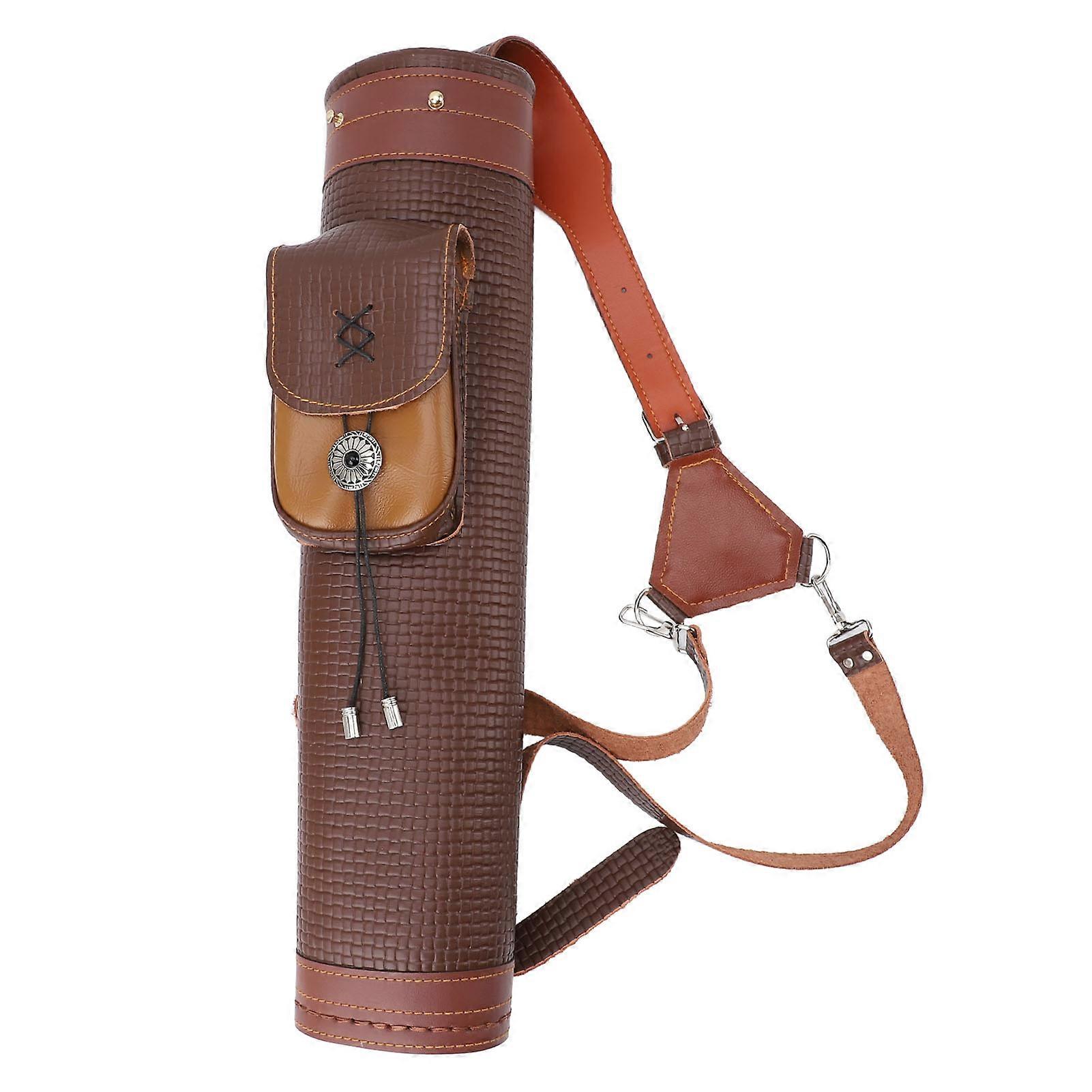 箭架皮革大容量防水通用射箭箭袋，适用于户外活动比赛