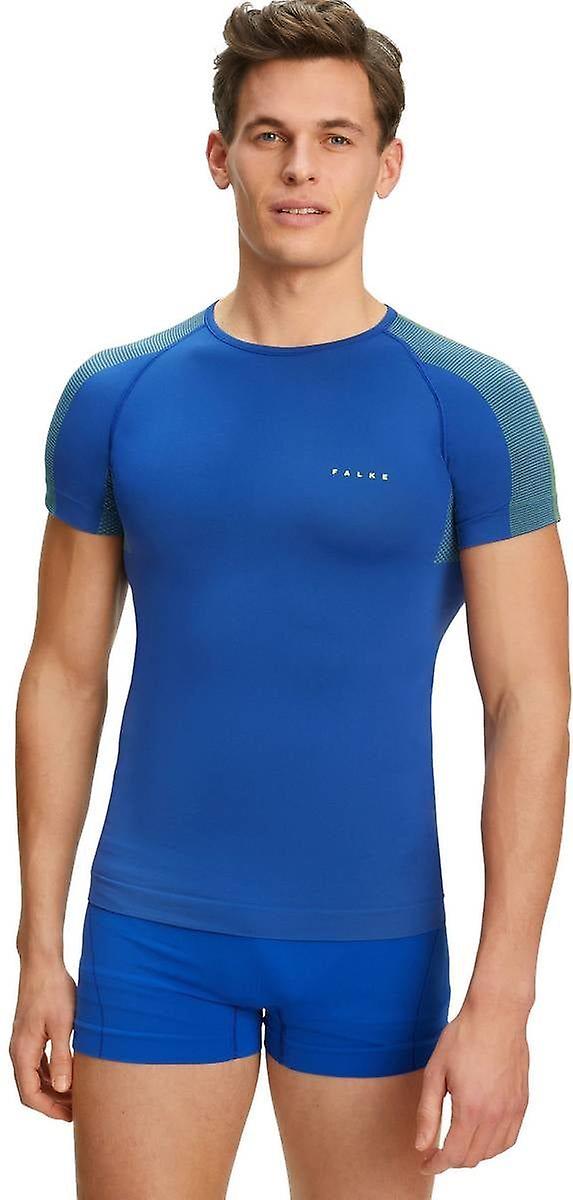 Falke Running Short Sleeved Tight Fit Shirt - Yve Blue/Green
