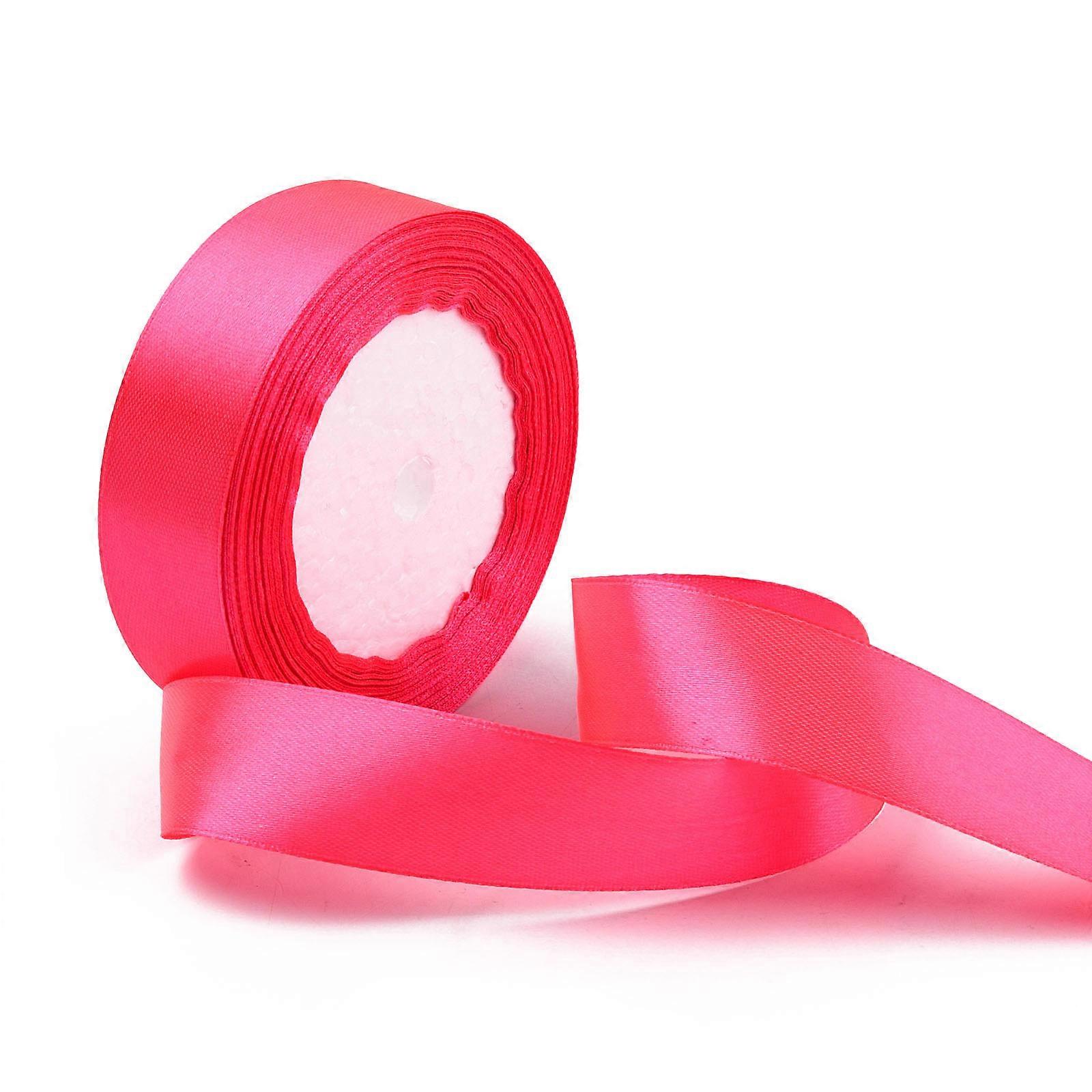 1Group Polyester Ribbon Single Face Satin Ribbon Magenta