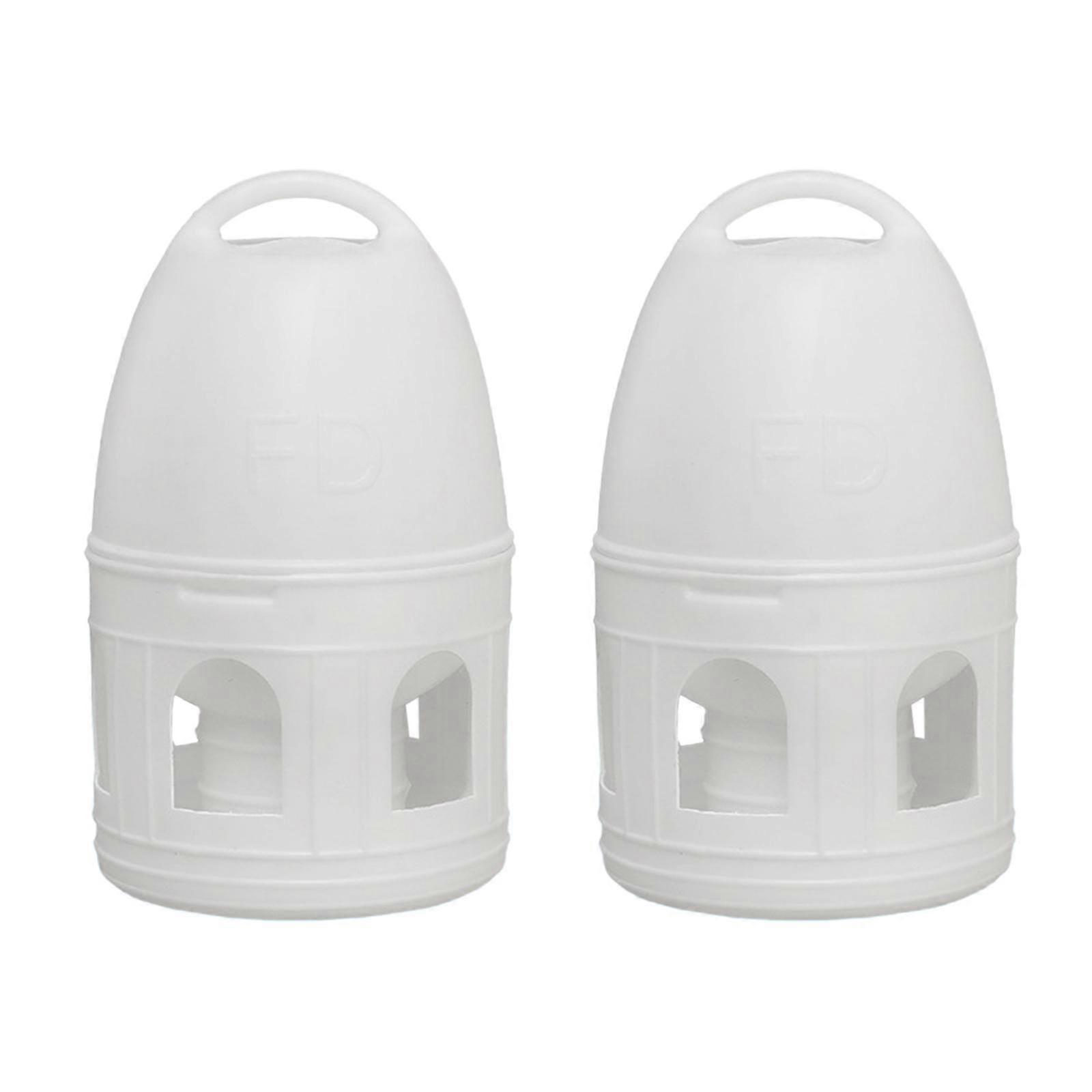 2x Bird Water Drinker Parakeet Chicken Dove Feeder with Hanging