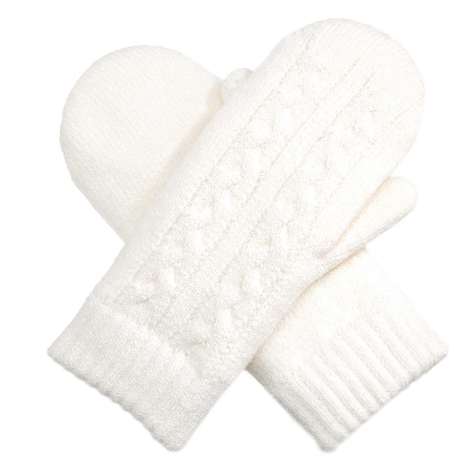 Mitaines en tricot chaud chaud d’hiver unisexe