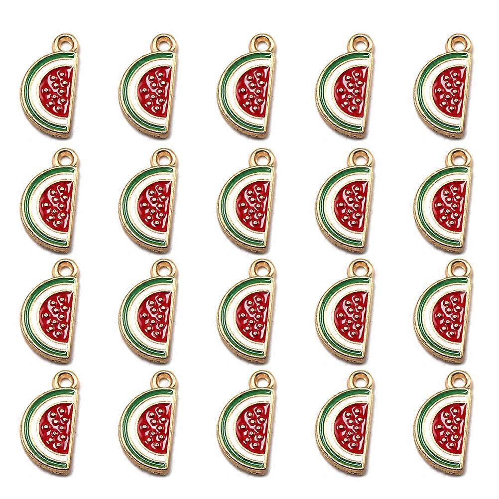 It sounds like you're referring to a product listing or description for **20pcs Colorful Watermelon Shaped Alloy DIY Necklace Pendants**. These are