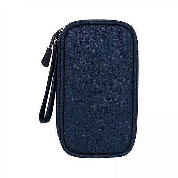 Compact Travel Case for Electronic Accessories with Zipper Closure