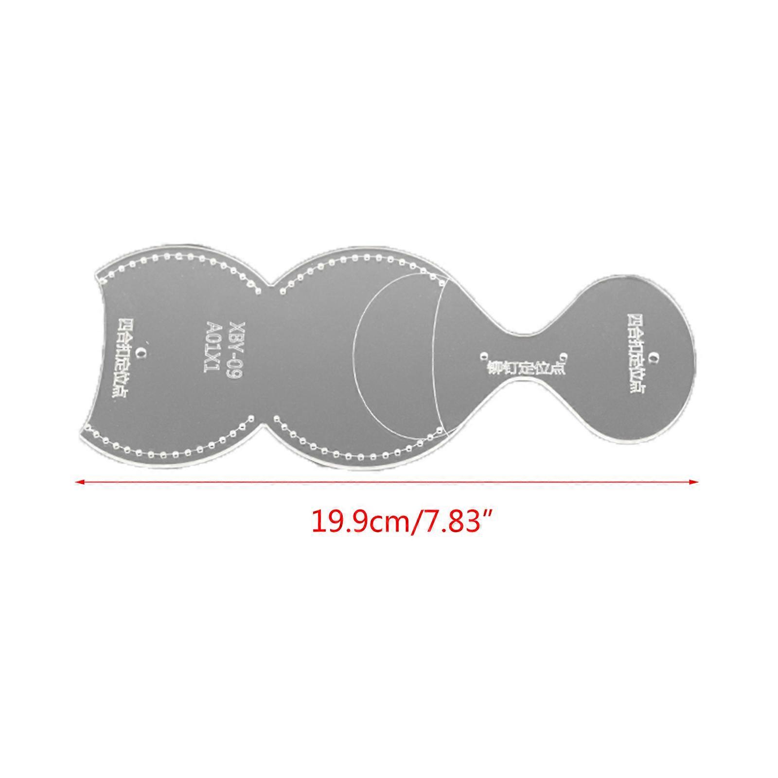 Acrylic Clear DIY Tool Leather Mini Wallet Coin Purse Pattern Stencil Template f Clear