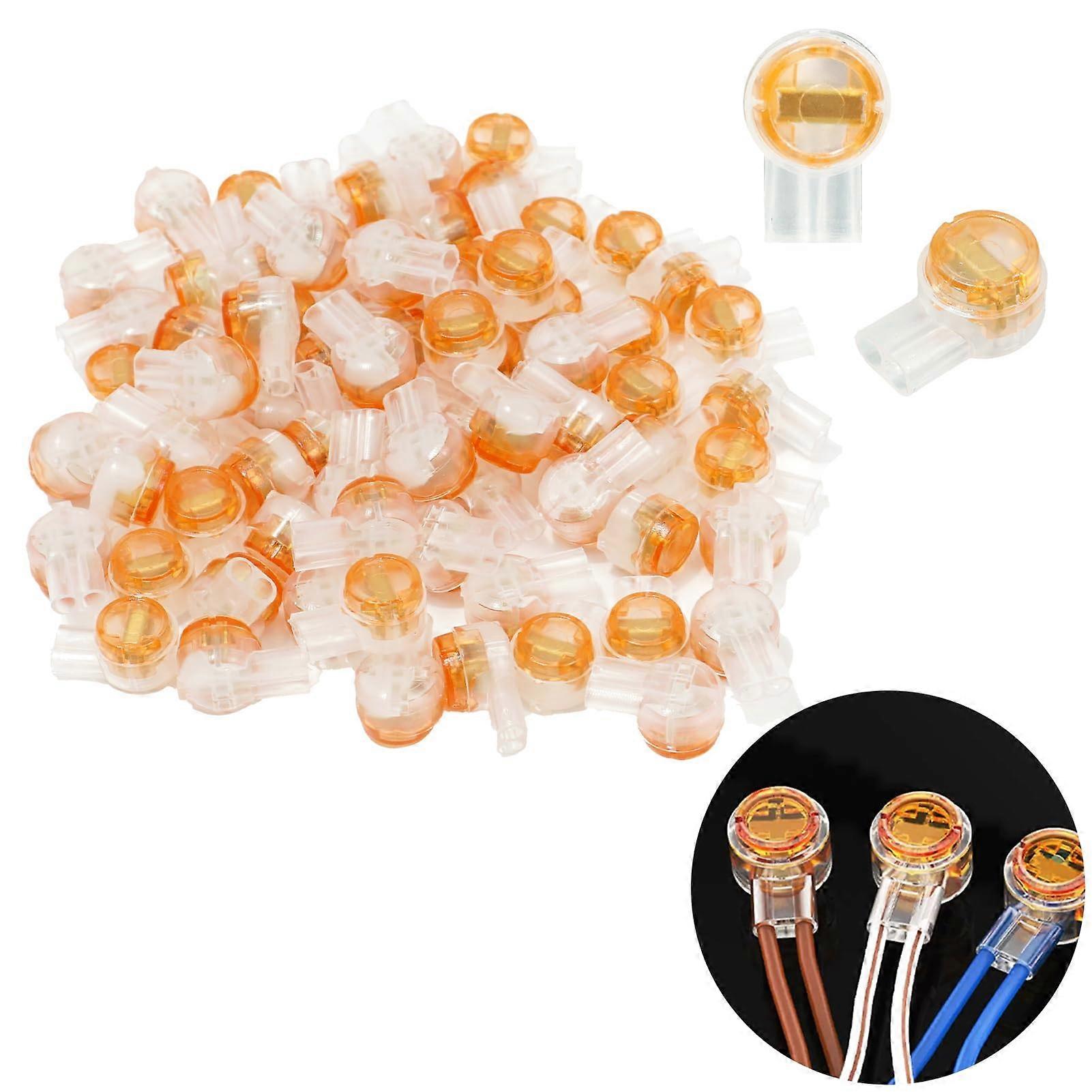 UY Splice Connectors, 100 Pieces IDC Network Cable Connectors UY2 K2 Jelly Crimp