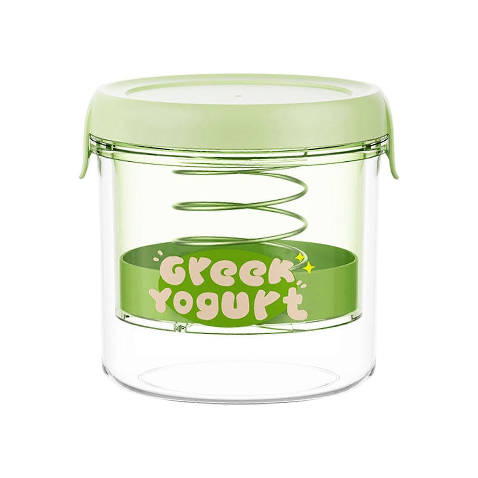 Yoghurt Strainer with Lid - Green Yoghurt Maker, Simple Whey Separator for Soy Milk, Yoghurt, and Cheese