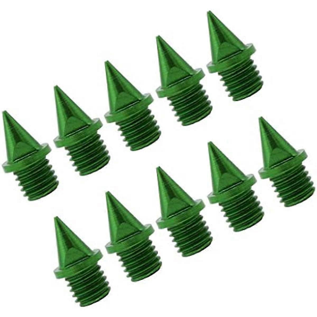 Track Running Spikes Pyramid Long Jump Replacement Pen Pack of 10 (Green)