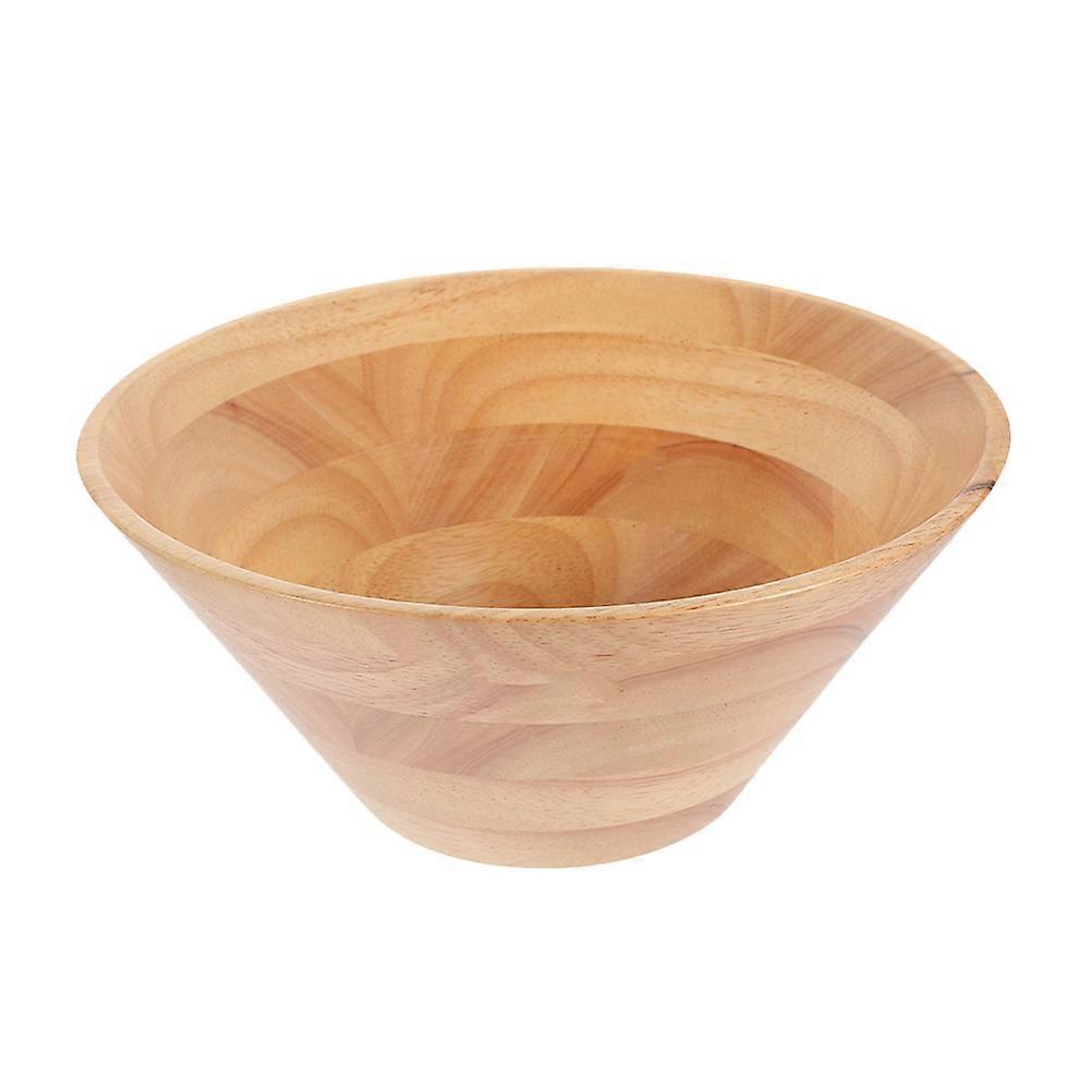 Large Capacity Wooden Salad Bowl for Mixing & Serving – Sturdy Lightweight Design for Home, Restaurant & Cafe Use, Easy to Clean for Salads & Desserts
