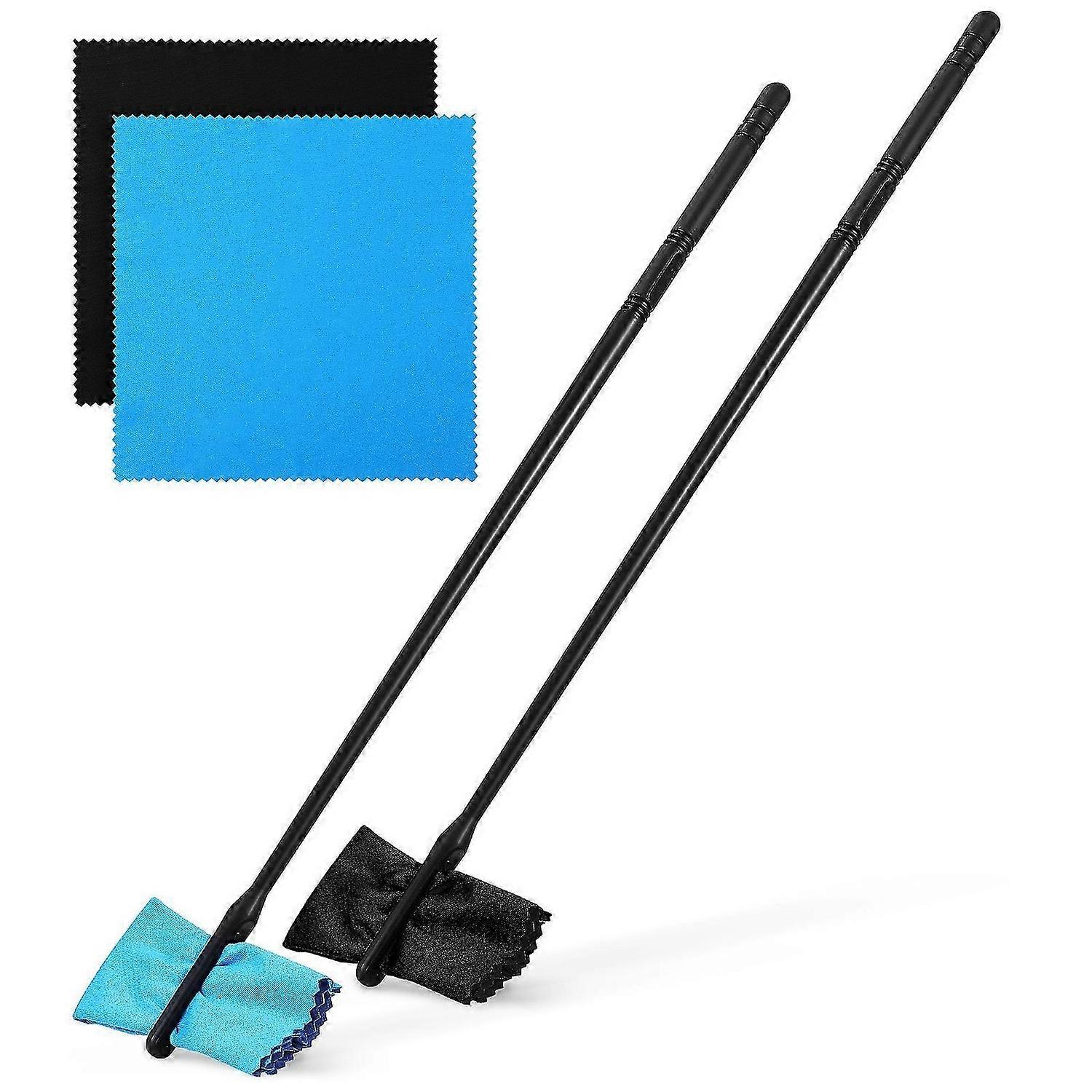 2 pcs cannelure tiges de nettoyage écouvillons de nettoyage outils de nettoyage de flûte nettoyant de flûte chiffons de polissage de flûte