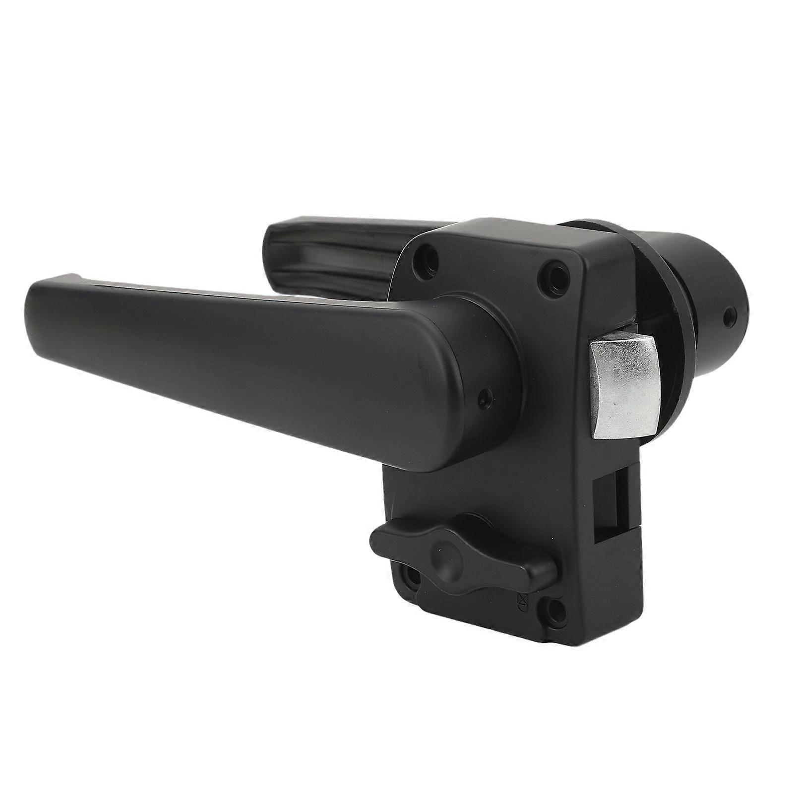RV Toilet Door Latch Privacy Protection Bathroom Door Handle with Reverse Lock for Camper Trailer, Matte Black