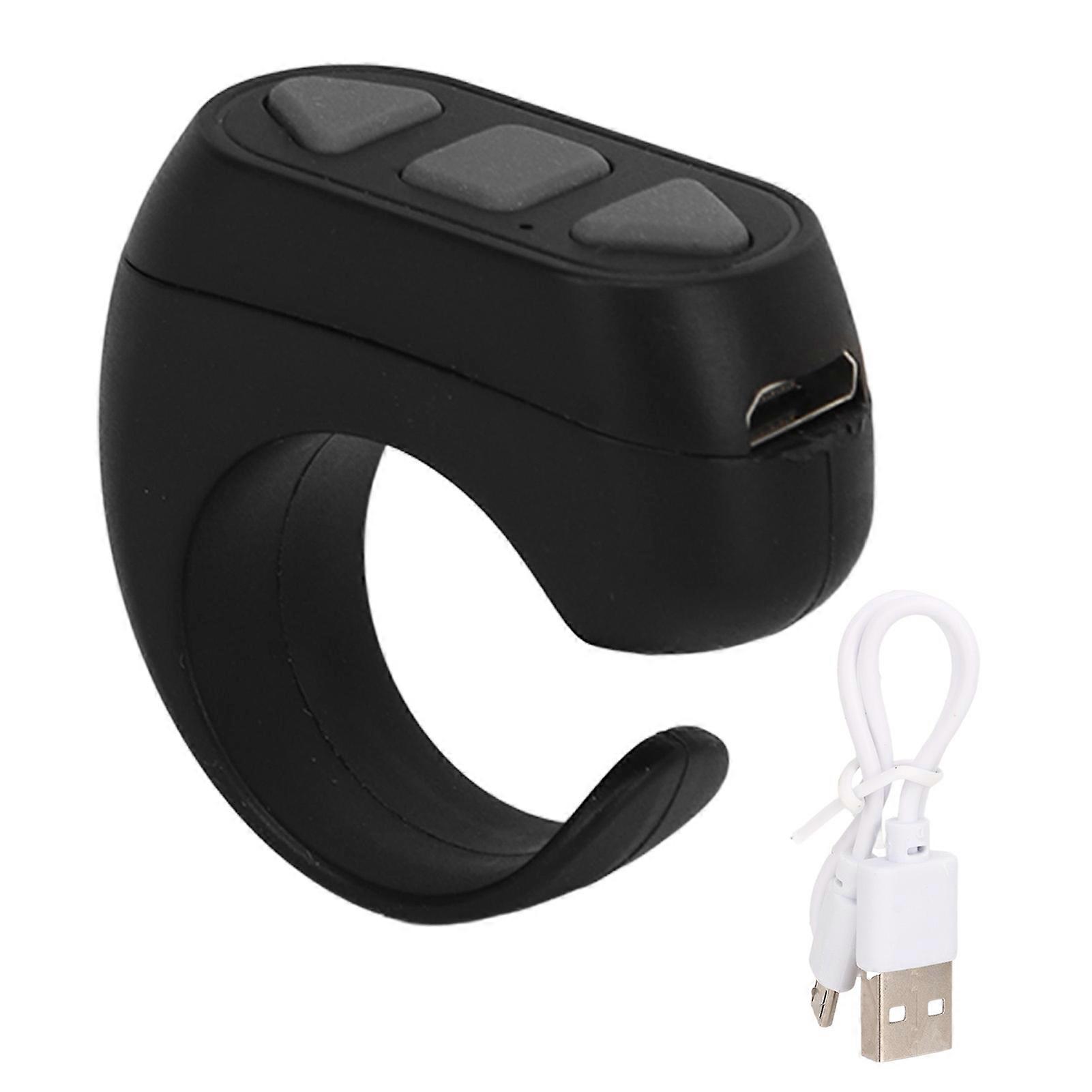 Bluetooth Remote Control Ring - Page Turner, Selfie, Video Control for iOS & Android Devices