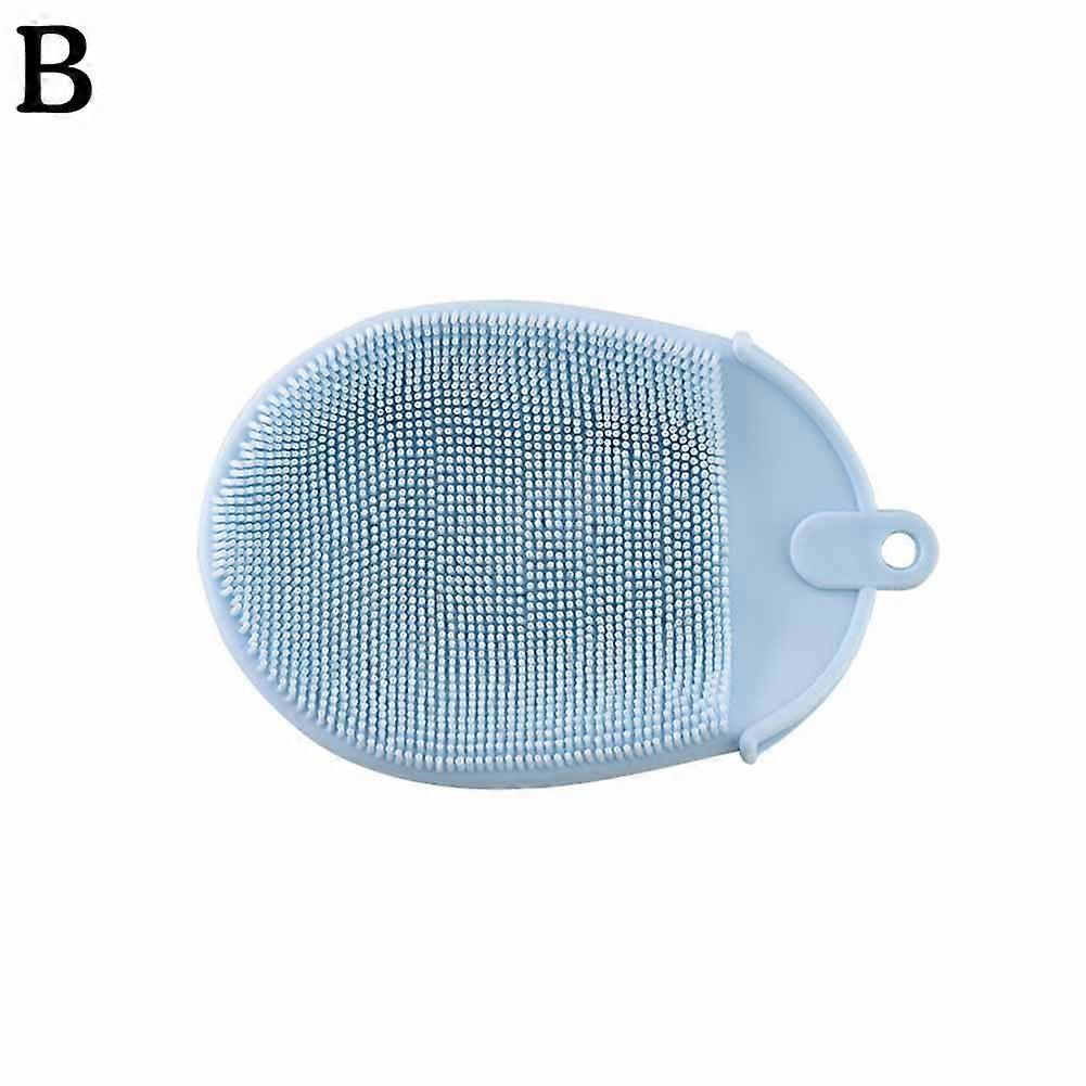 Blue (B) $TPE soft bristle bath brush