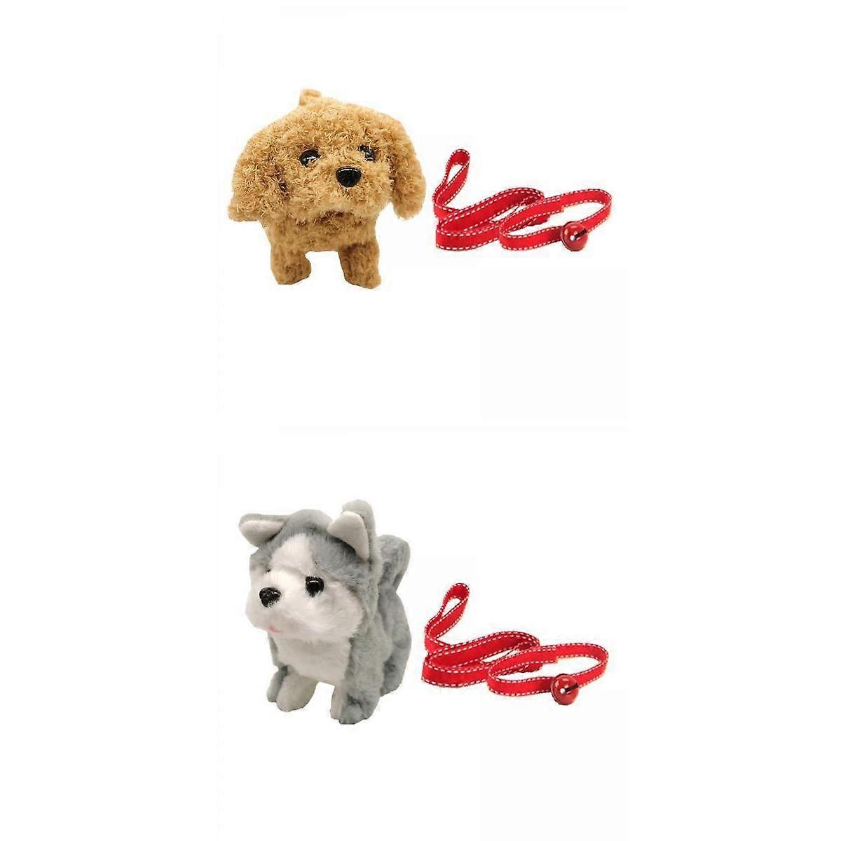 2Pieces ηλεκτρονικό κατοικίδιο ζώο βελούδινη ουρά σκυλιών Wagging ρεαλιστικό ζώο προσομοίωσης