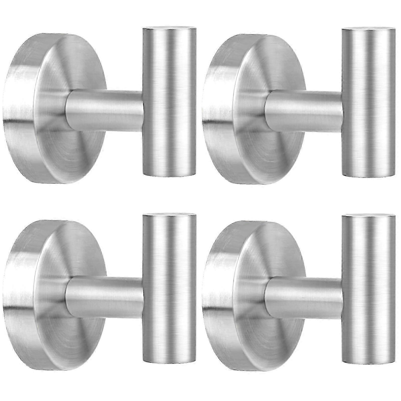 4-pak kraftige vægkroge i rustfrit stål til håndklæder, morgenkåber og frakker