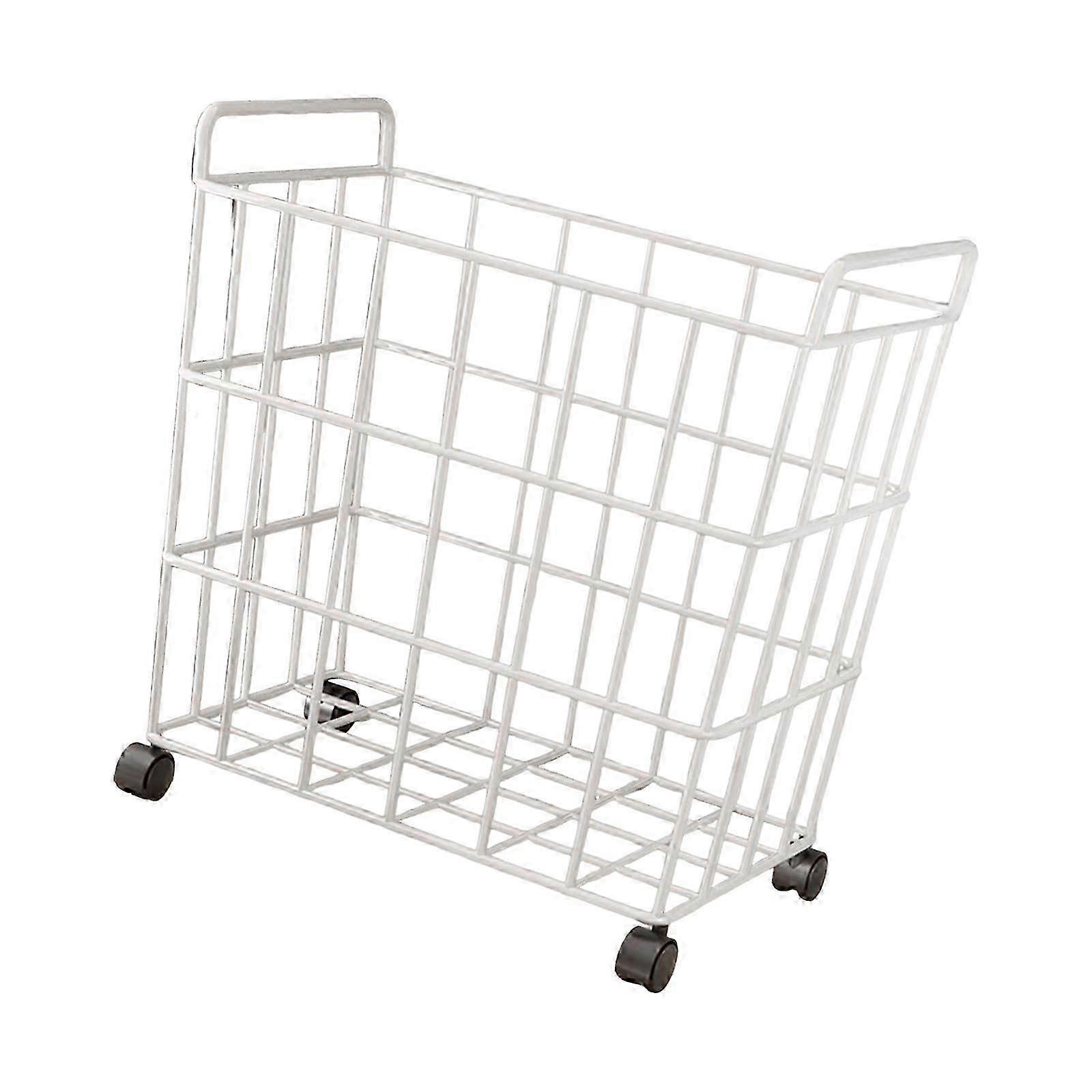 (Λευκό M) Αθλητικό καλάθι αποθήκευσης σφαιρών Βολικό καλάθι σφαιρών για το γυμναστήριο γκαράζ μαύρο L