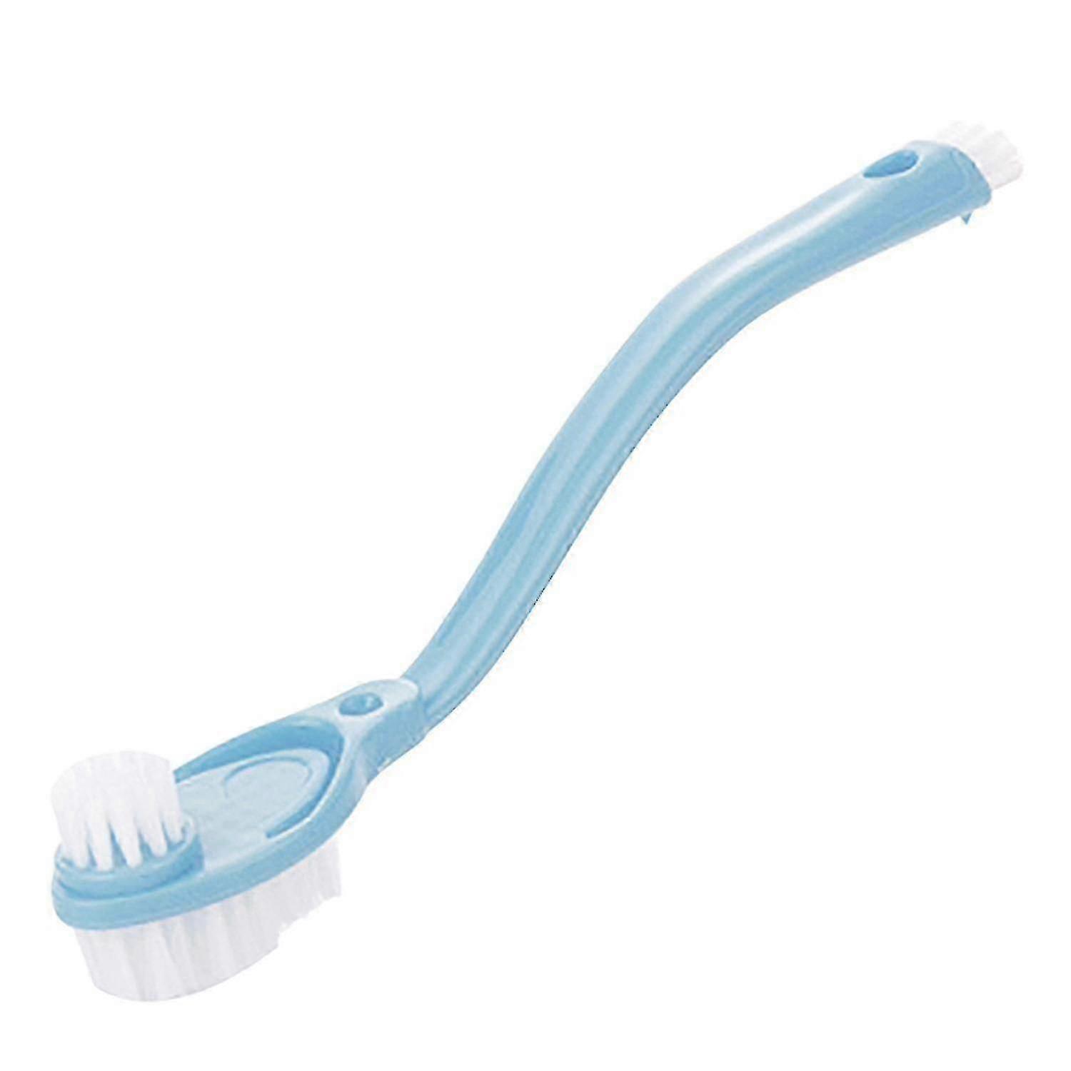 Long Handle Double-headed Shoe Cleaning Brushes for Bathroom & Kitchen - Blue