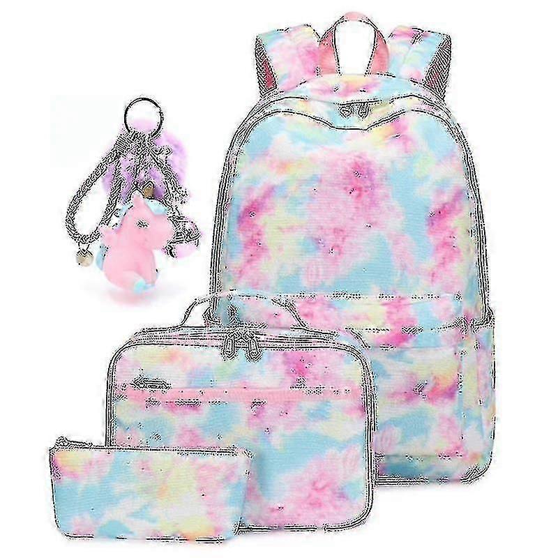 3-حزمة أطفال حقيبة ظهر للبنات حقيبة ظهر مدرسية مع صندوق غداء مجموعة حقيبة مدرسة ابتدائية ثانوية حقيبة مضادة للماء