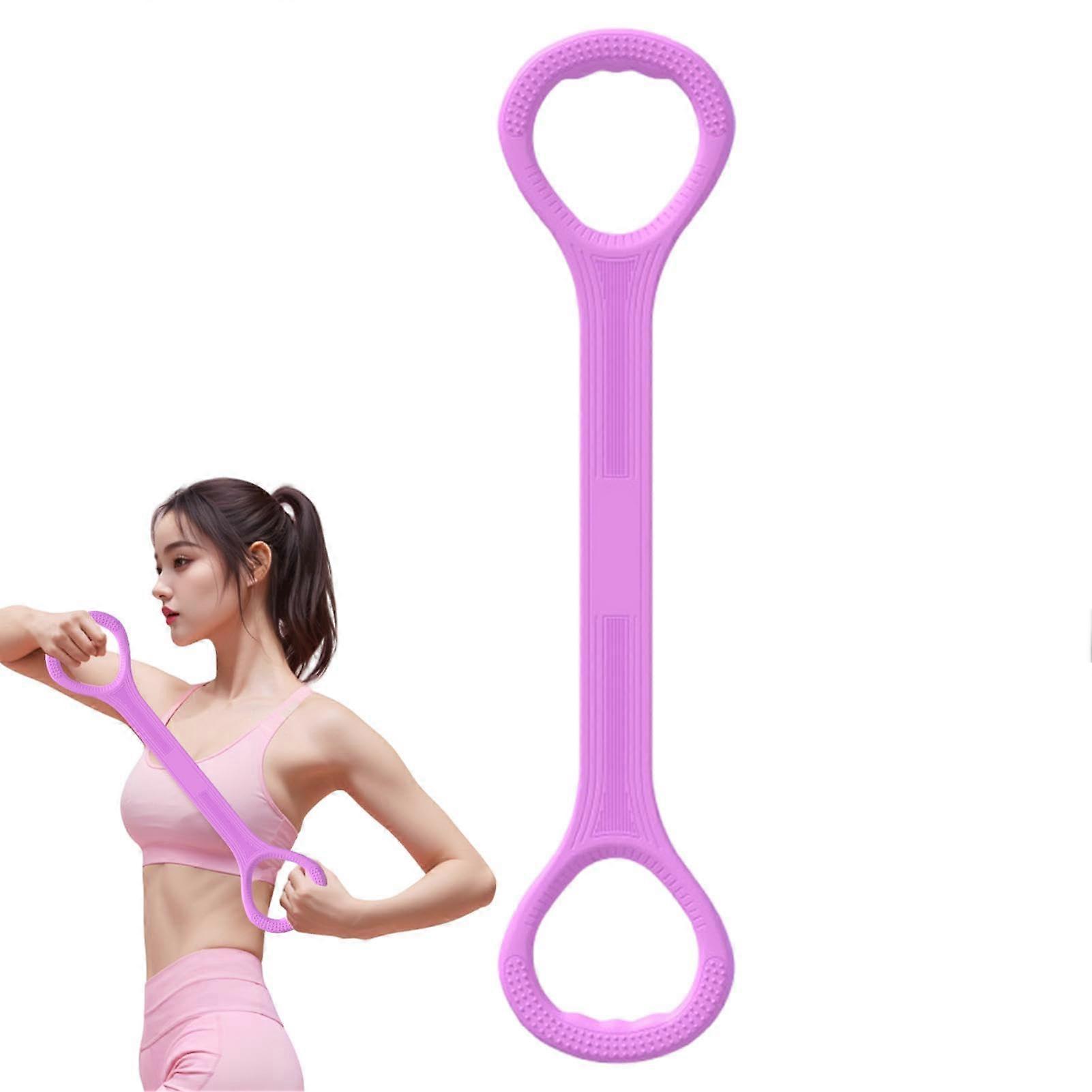 Yoga Straps for Stretching | 8 Digit Open Back Exercise Belt for Flexibility | Elastic Resistance Stretch Strap