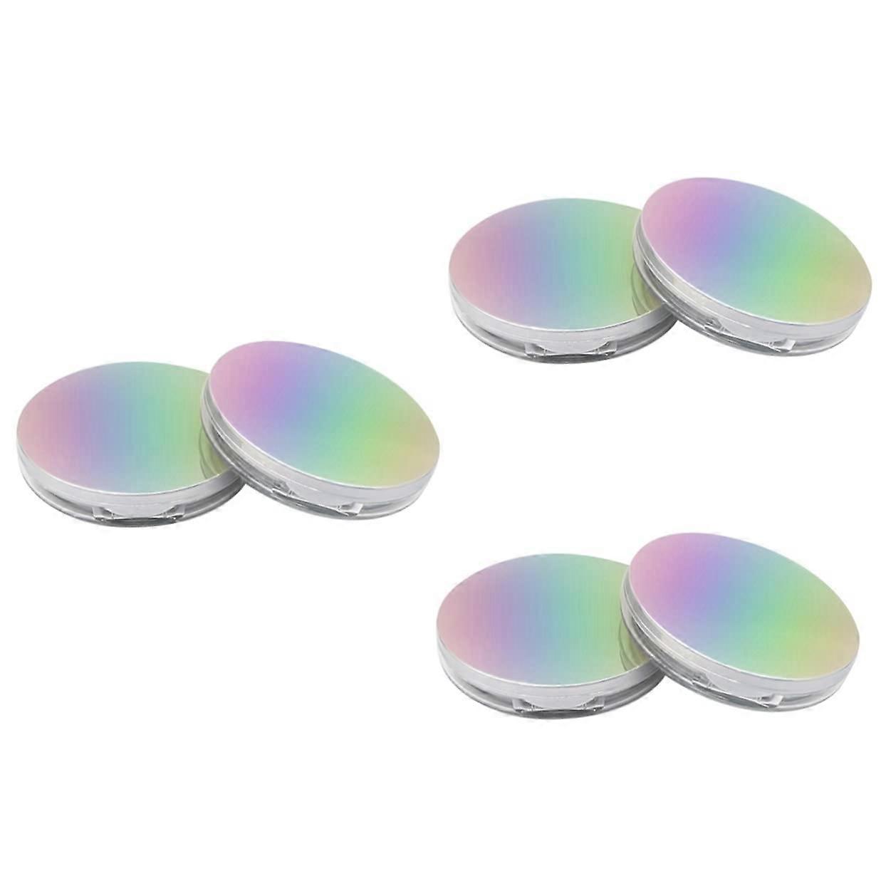 3sets Loose Powder Box Makeup Powder Puff Travel Size Makeup Container 2pcs3