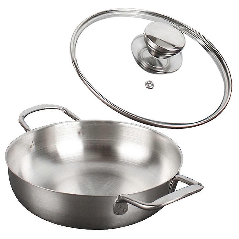 Stainless Steel Cookware Korean Cooking Pot For Home Users Non Stick 30X21CM Multi Functional 1Pack