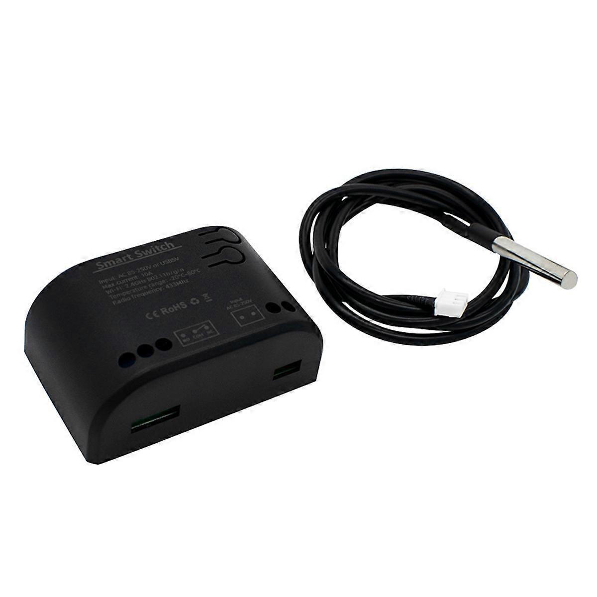 Smart Temperature Switch with Thermostat Sensor Tuya APP/ Control Passive Dry Contact Relay 1 Channel Module