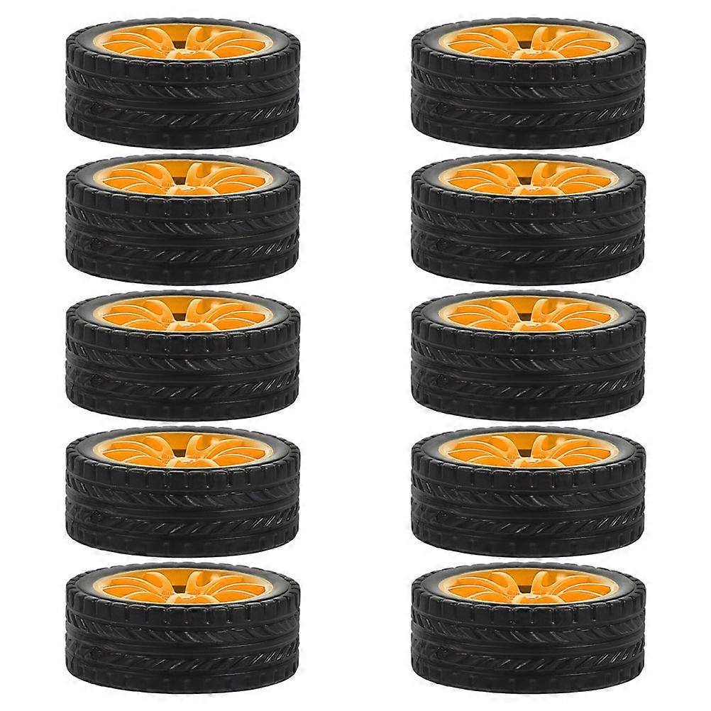Model Car Wheels Toy Tires For Beginners And Experienced Diy Enthusiasts 30mm Diameter 2mm Center Hole 10Pcs