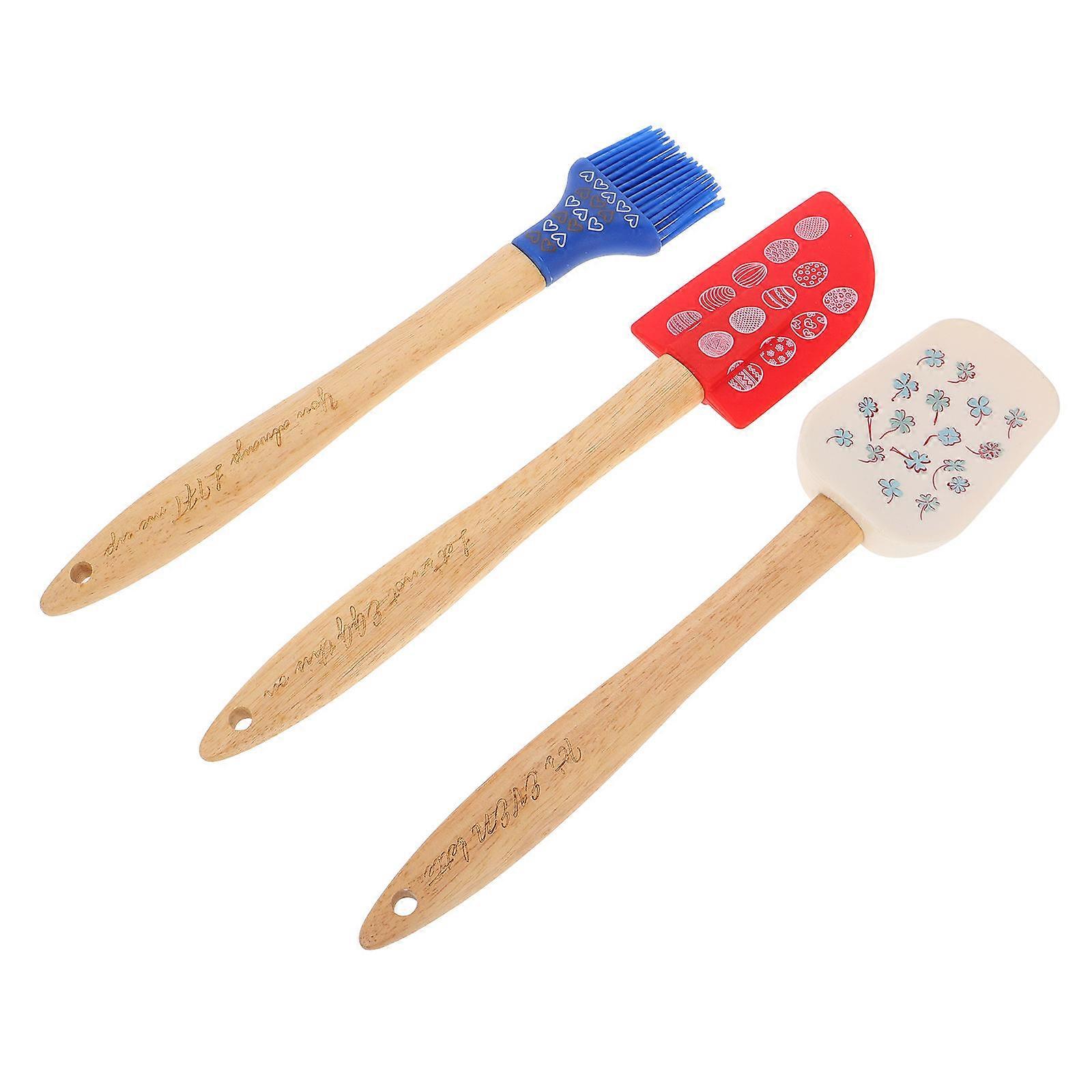 Silicone Pastry Brush 3Pcs Set for Baking and Cooking Kitchen Use