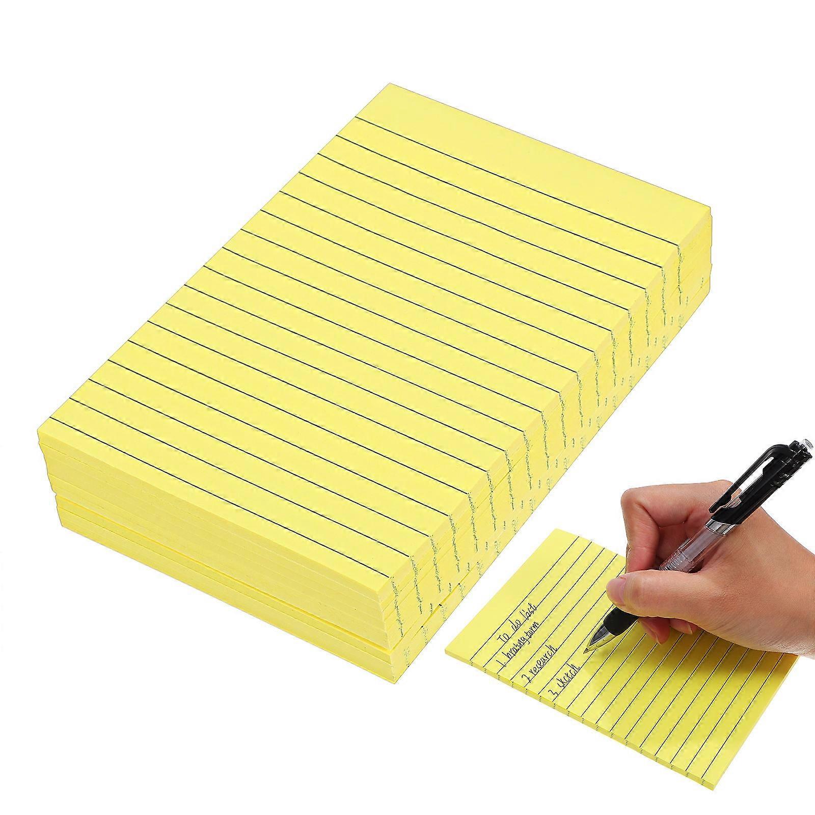 Yellow with Lines for Office Use High Adhesion Ruled Format Small Notepad 9 Pads