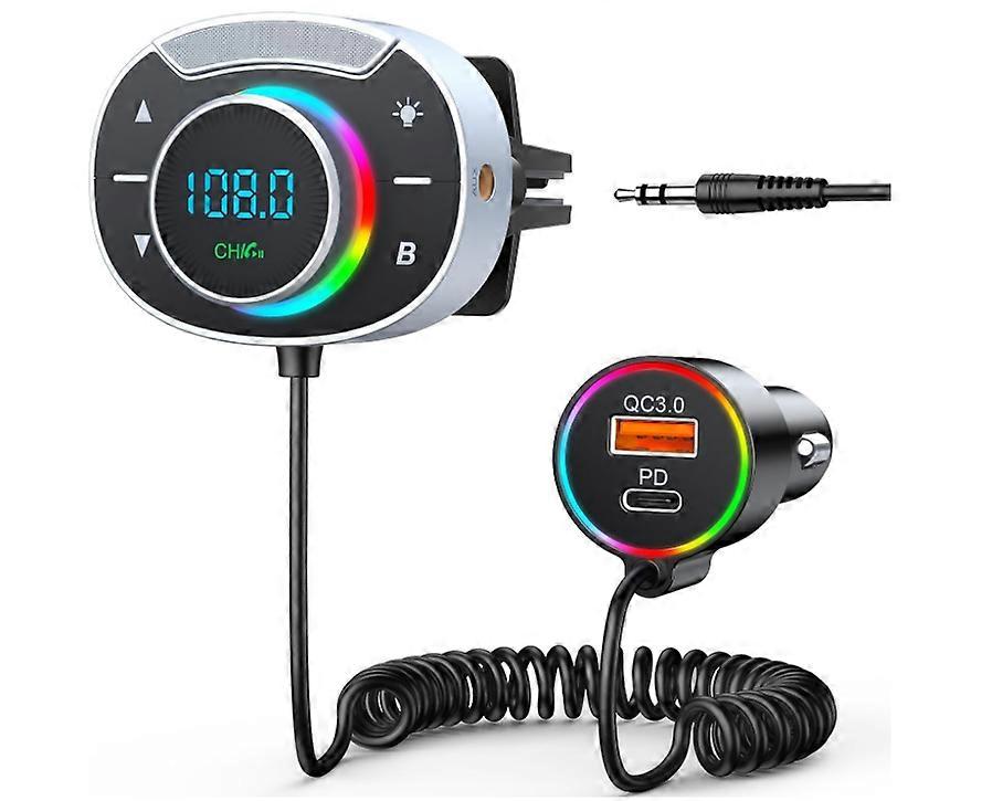 FM Bluetooth,Chronus Bass Booster & Hi-Fi Stereo, Colorful Light, Supports Hands-Free Calling and Aux Output(Black)