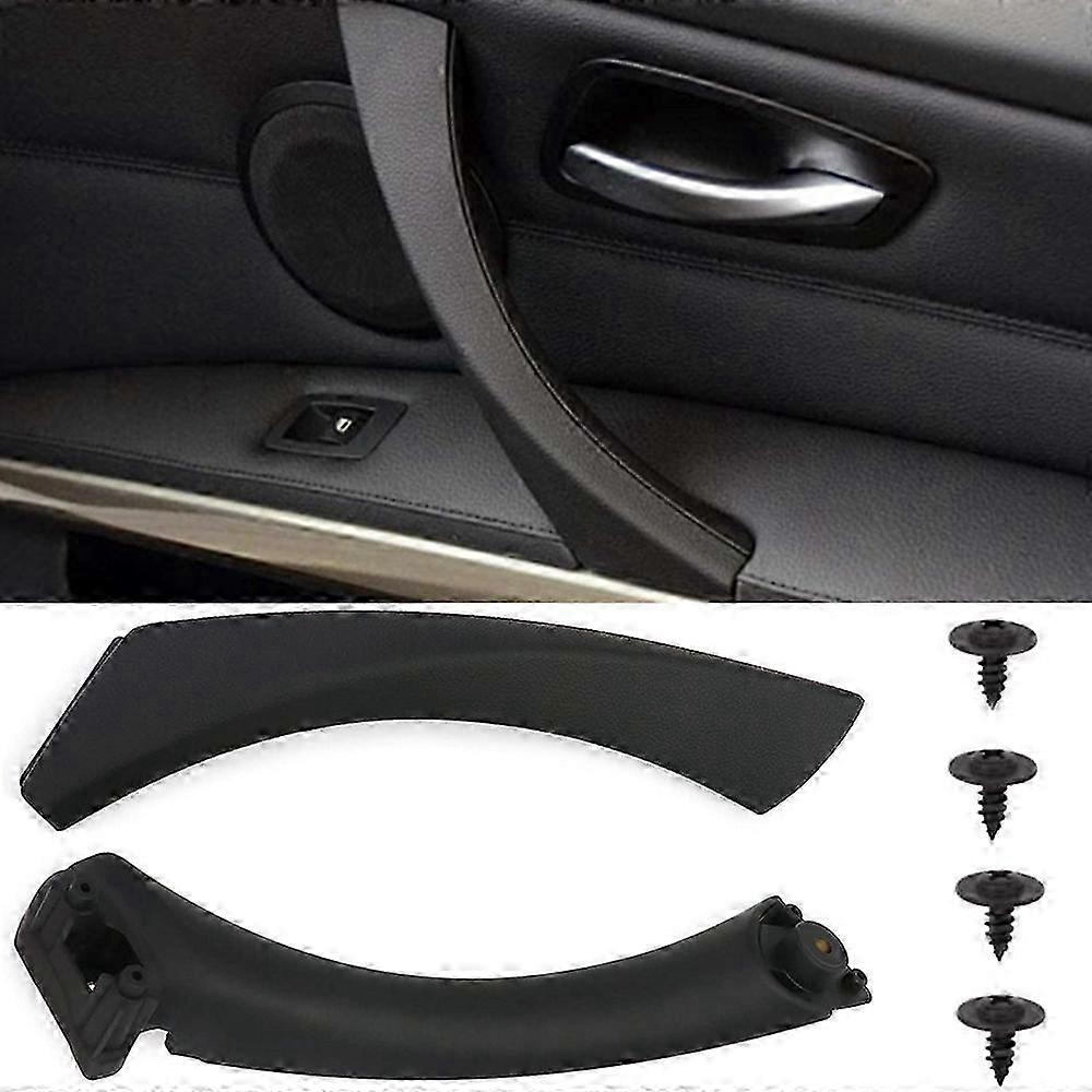 Black Door Handle Inner Right Set for 3 Series E90 E91 Limo Sedan Car Replacement