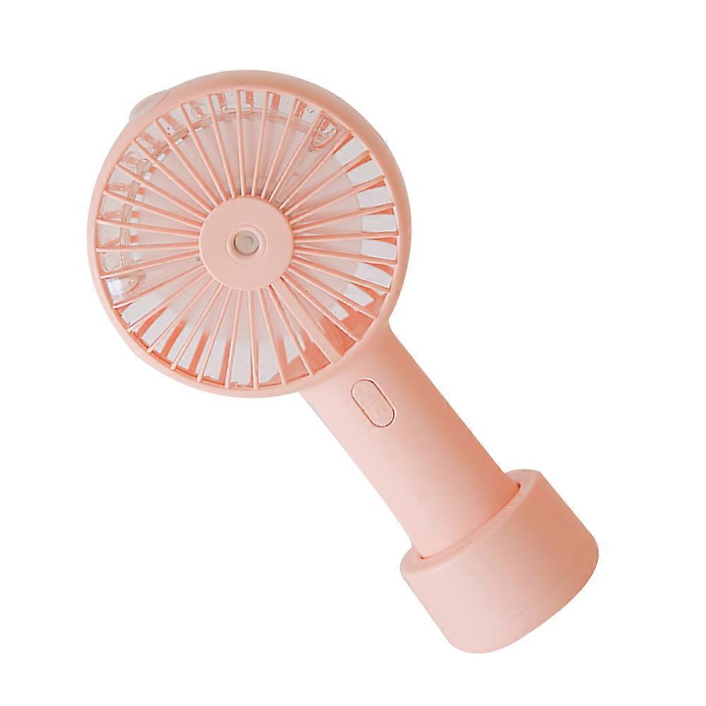 Dual-Use Fan Humidifier Portable Handheld Device Indoor Use Pink 1Pack