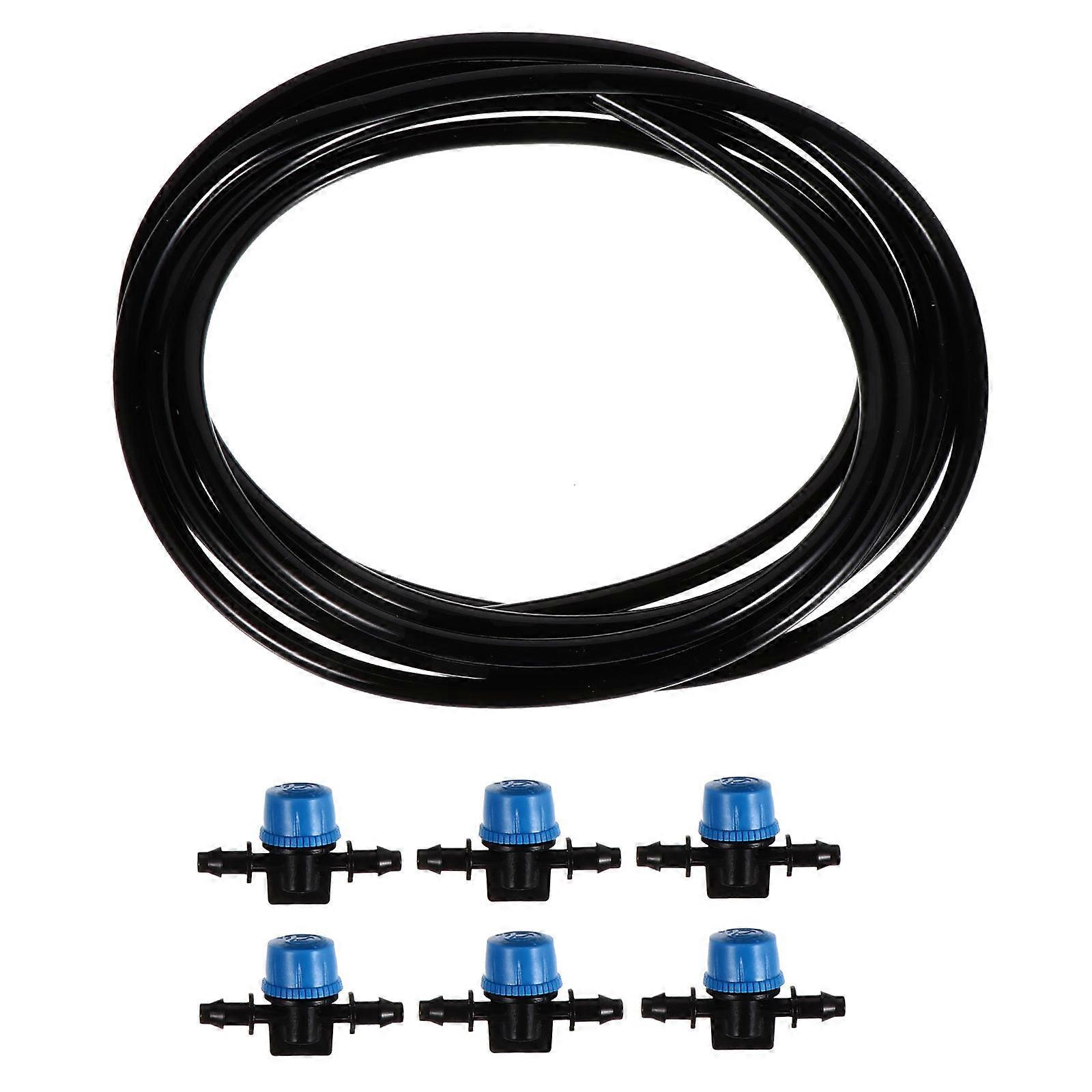 Aquarium Micro Hose Connector Kit with Soft Silicone Tubing Caps for Fish Tank Water Supply Control