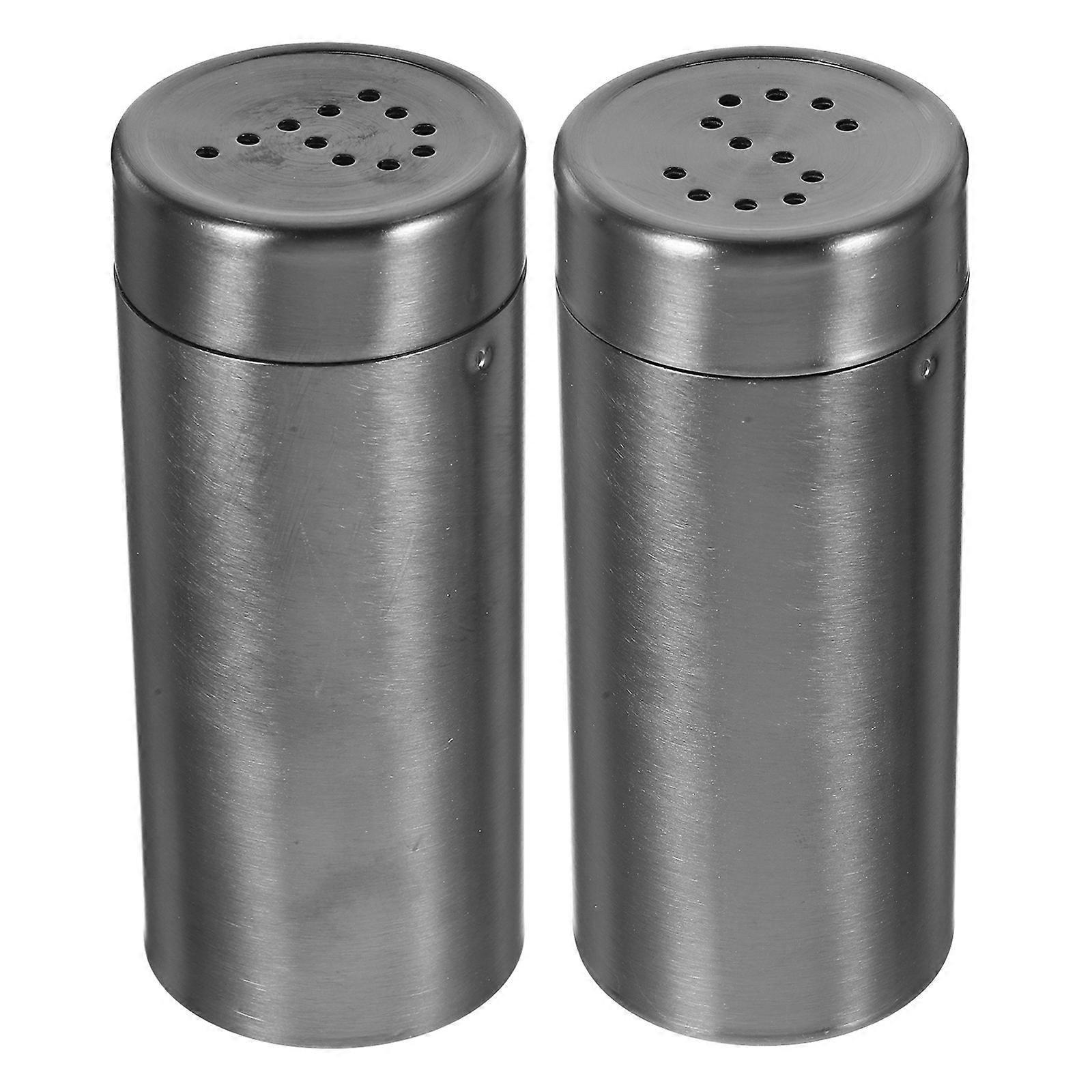 Small Spice Shaker Round Shape Modern Style Portable Use 2Pcs