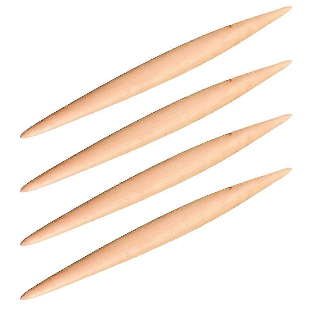 Wooden Rolling Pin Ergonomic Design For Pizza Cooks 23X3CM Khaki 4Pcs