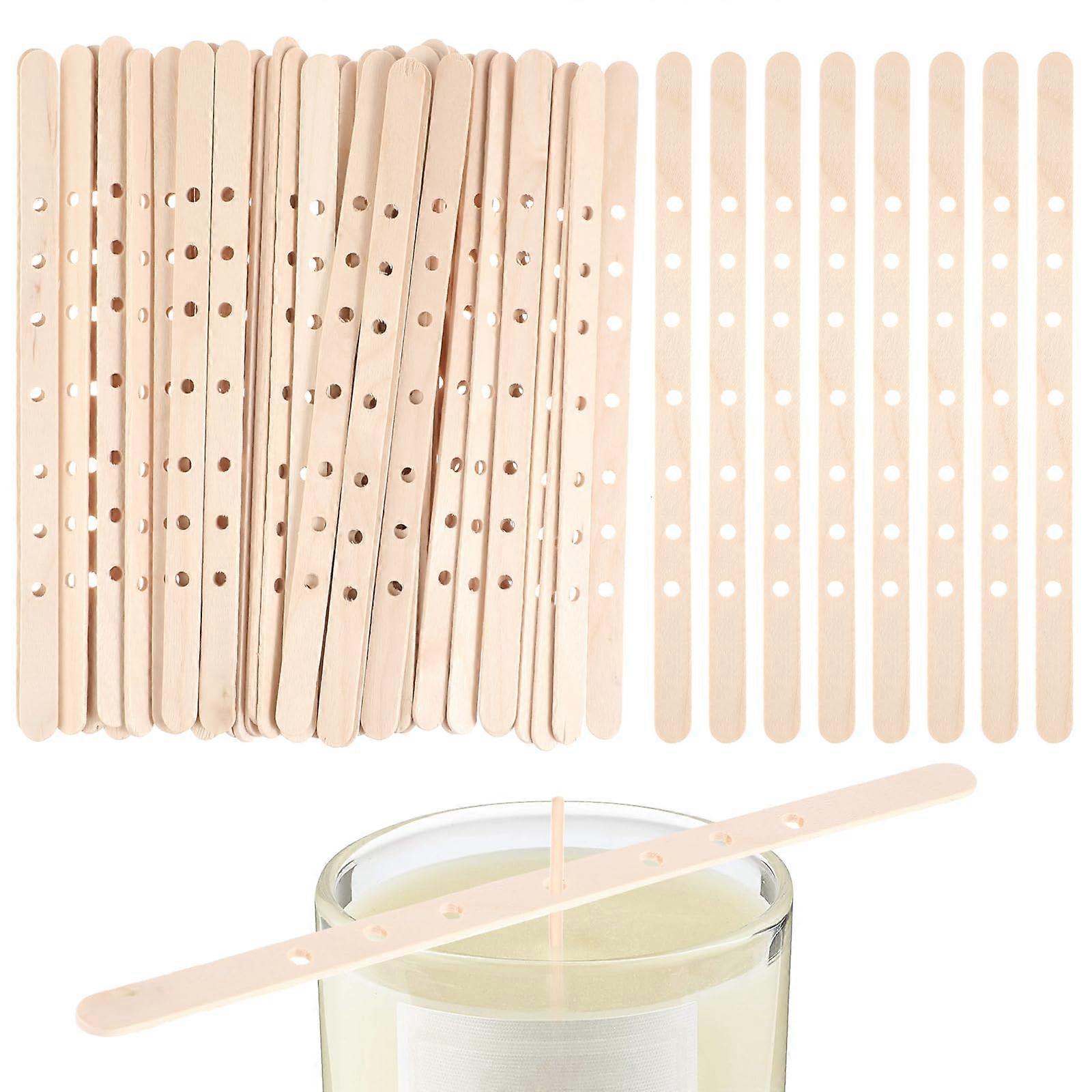 Ξύλινα ραβδιά Φυτίλια κεριών 7 τρύπες Wick Holder για Κερί Κατασκευή DIY