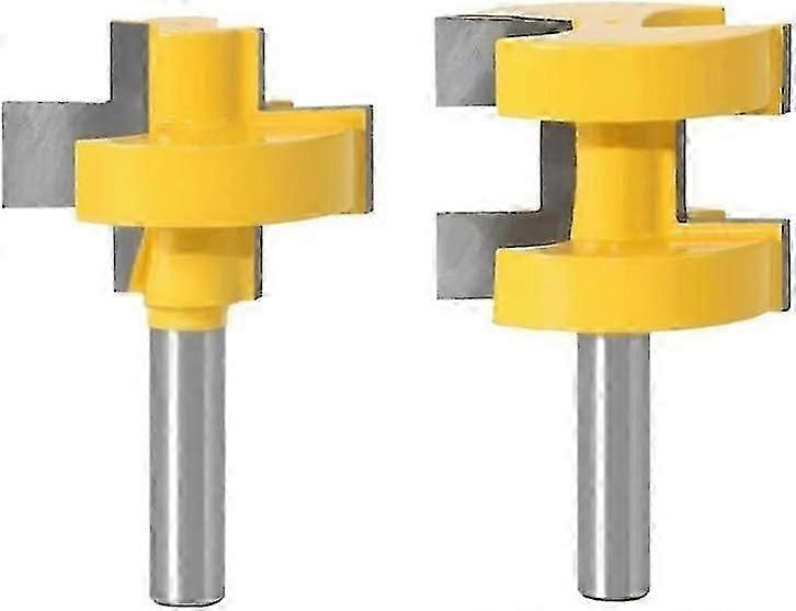 Macromoleculc 2pcs/set 8mm στέλεχος T-slot τετραγωνικό τένον κοπτών κοπής σκαλίζοντας τα κομμάτια δρομολογητών μαχαιριών για την ξυλουργική εργαλείων ξύλου