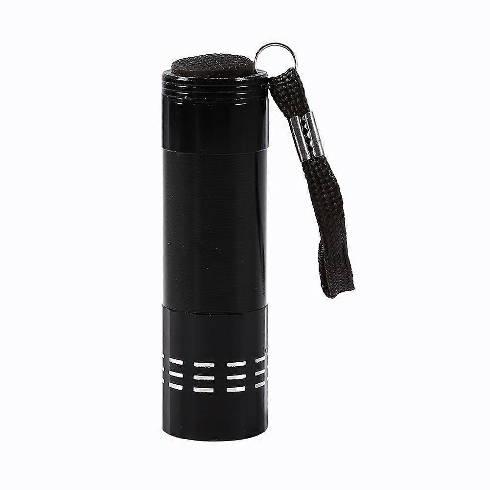 Aluminum Alloy 9 LED UV Backlit Flashlight